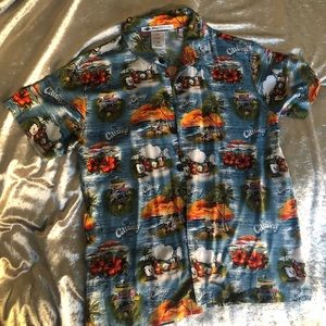 Disney cruise line boys extra large Hawaiian shirt